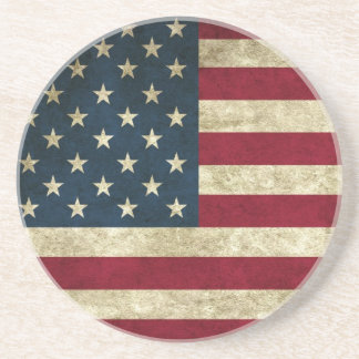 Patriotic Grunge USA Amerikaanse vlag Zandsteen Onderzetter