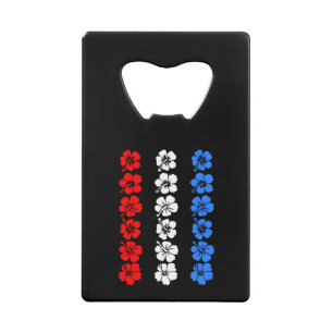 Patriotic Hawaii USA Red White Blue Aloha Verticaa Kredietkaart Flessenopener