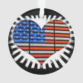 Patriotic Heart American Flag Ornament (achterkant)