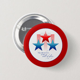 Patriotic Hero Wall of Glory, bedankt militairen Ronde Button 5,7 Cm
