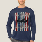 Patriotic Horses Tri-Blend Shirt (Voorkant volledig)