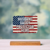 Patriotic Husband Daddy Protector Hero Flag Shirt  (Neutre)