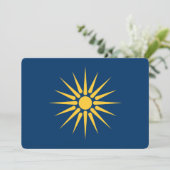 Patriotic invitations with Flag of Macedonia Kaart (Staand voorkant)