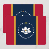 Patriotic invitations with Flag of Mississippi (Devant / Derrière)