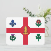 Patriotic invitations with Flag of Montreal (Debout devant)