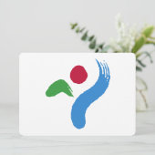 Patriotic  invitations with Flag of Seoul (Debout devant)