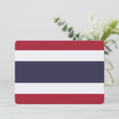 Patriotic  invitations with Flag of Thailand (Debout devant)