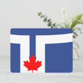 Patriotic invitations with Flag of Toronto Kaart (Staand voorkant)