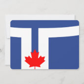 Patriotic invitations with Flag of Toronto Kaart (Achterkant)