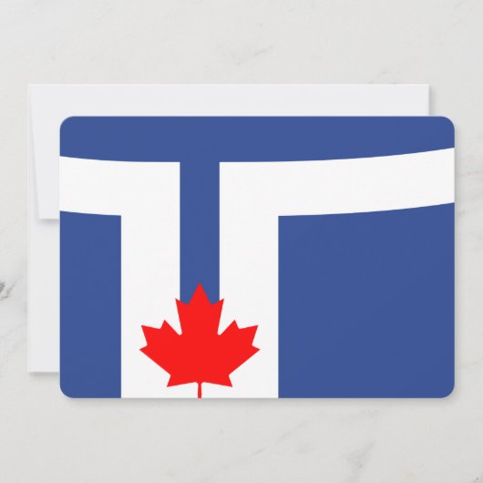 Patriotic invitations with Flag of Toronto Kaart (Voorkant)