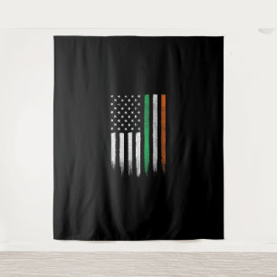 Patriotic Irish American Flag Ireland St. Patrick' Wandkleed