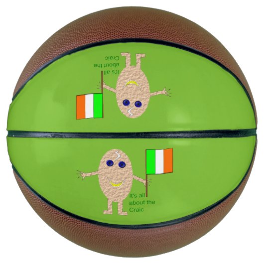 Patriotic Irish Egg Basketball Mini Basketbal (Voorkant)