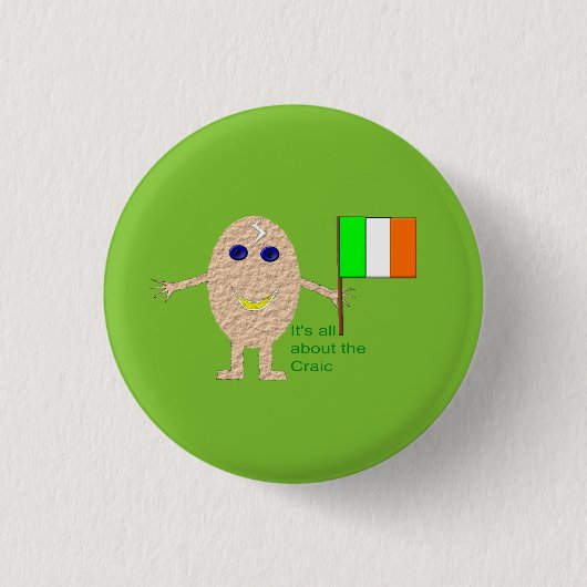 Patriotic Irish Egg Button (Voorkant)