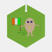 Patriotic Irish Egg Glas Ornament (Achterkant)