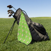 Patriotic Irish Egg Golfhanddoek (Groen)