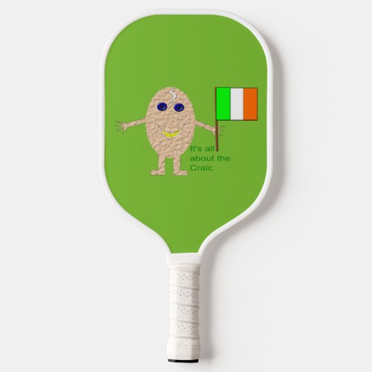 Patriotic Irish Egg Pickleball Paddle (Achterkant)