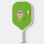 Patriotic Irish Egg Pickleball Paddle (Voorkant)