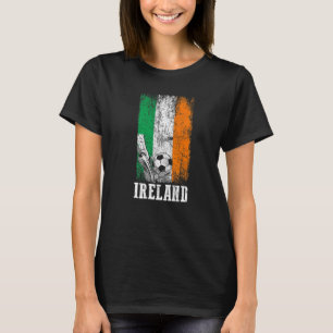 Patriotic Irish Soccer Player Ireland Flag Soccer T-shirt