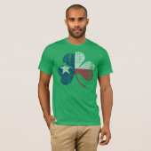 Patriotic Irish Texas Flag Shamrock Fade T-shirt (Voorkant volledig)