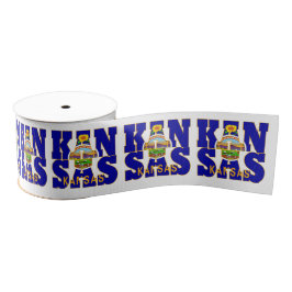 Patriotic Kansas state flag typografie Grosgrain Lint