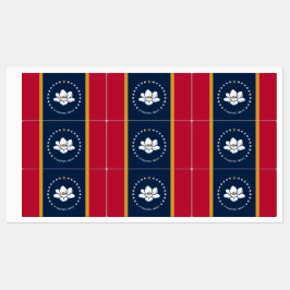 Patriotic labels with flag of Mississippi