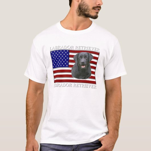 Patriotic Labrador Retriever T-shirt (Voorkant)