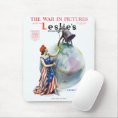 Patriotic Lady Liberty Magazine Hoesje Art Muismat (Met muis)