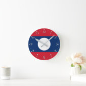 Patriotic Laos Flag Ronde Klok (Huis)