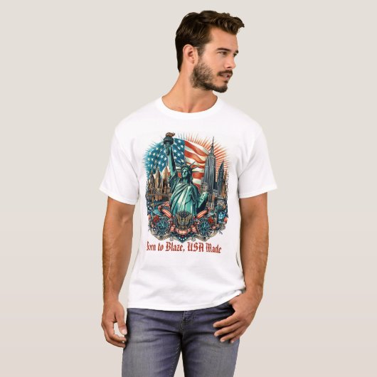 Patriotic Liberty Blaze T-Shirt - USA Made (Devant entier)