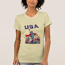 Patriotic Liberty Parade – Vintage 4 juli Verenigd T-shirt