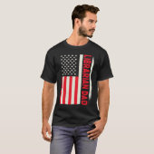 Patriotic Library Book Reading Librarian Dad Ameri T-shirt (Voorkant volledig)