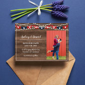 Patriotic Lights Lijst Vierde bannerbruiloft Save The Date