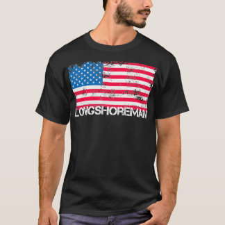 Patriotic Longshoreman  US Flag Pullover