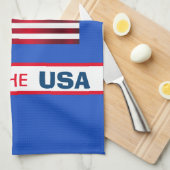 Patriotic Love USA Drapeau Serviette de cuisine (Quart Plié)