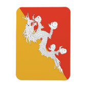 Patriotic magnet flexible with flag of Bhoutan (Vertical)