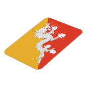 Patriotic magnet flexible with flag of Bhoutan (Côté Gauche)