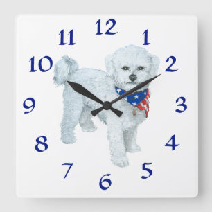 Patriotic Maltese Clock Vierkante Klok