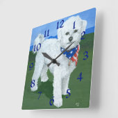Patriotic Maltese Clock Vierkante Klok (Hoek)