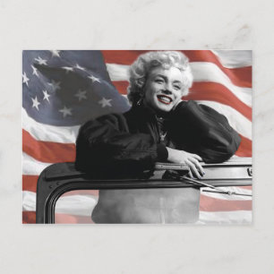 Patriotic Marilyn Briefkaart
