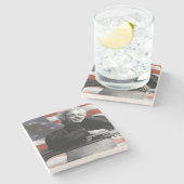 Patriotic Marilyn Stenen Onderzetter (Zijkant)