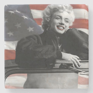 Patriotic Marilyn Stenen Onderzetter