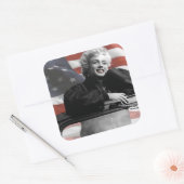 Patriotic Marilyn Vierkante Sticker (Envelop)