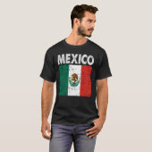 Patriotic Mexican Flag Pride Vintage Distressed T-shirt (Voorkant volledig)