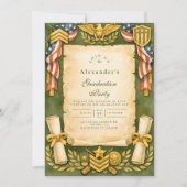 Patriotic Military Graduation Party Kaart (Voorkant)