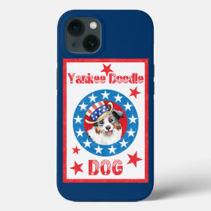 Patriotic Mini American Shepherd iPhone 13 Hoesje