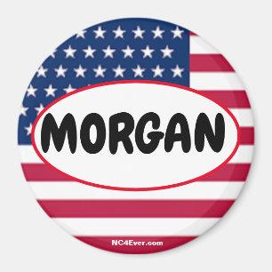 Patriotic MORGAN magnet Magneet