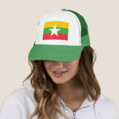 Patriotic Myanmar Flag Trucker Pet (In situ)