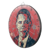 Patriotic Obama Pop Art Dart Board Dartbord (Voorkant Rechts)