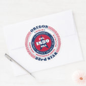 Patriotic Oregon Circle Design Sticker (Envelop)