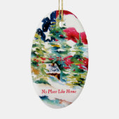 Patriotic Oval American Flag Ornament (Rechts)
